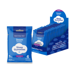 Dream Water Sleep Aid Gummies, Travel & Trial 6-count pouches - 12 pack