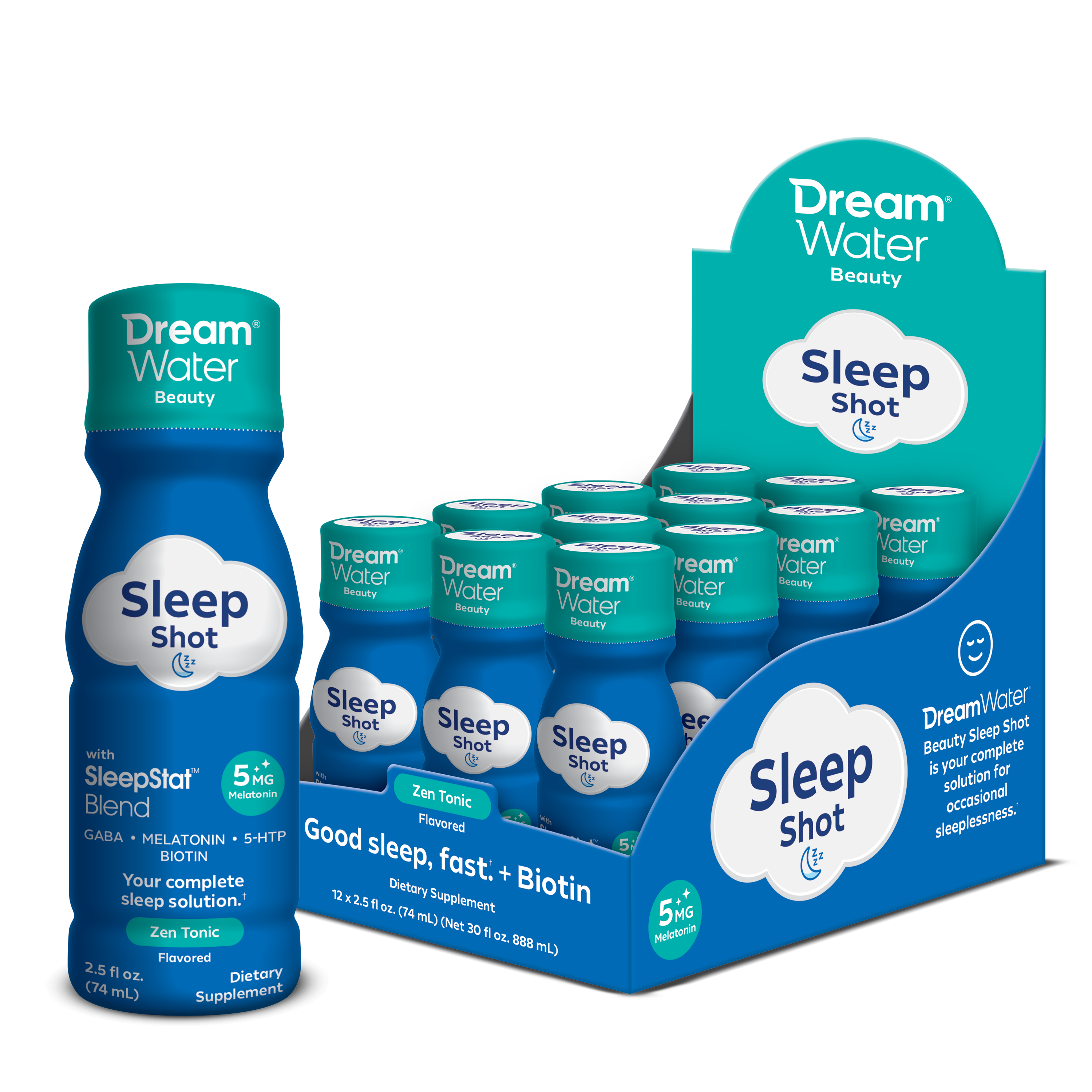 image-Dream Water Sleep Aid Liquid Shot - Beauty -  12 pack