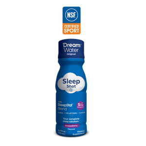 NSF Certified Dream Water Sleep Aid Shots - Snoozeberry Flavor - 12 pack