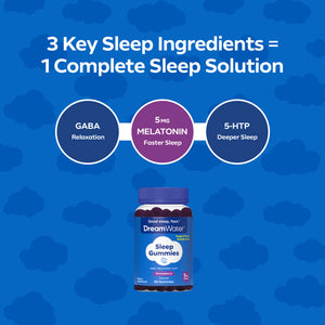 Dream Water Snoozeberry Sleep Gummies with Pectin - Sugar Free - 60ct