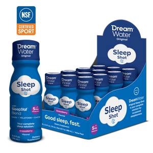 NSF Certified Dream Water Sleep Aid Shots - Snoozeberry Flavor - 12 pack
