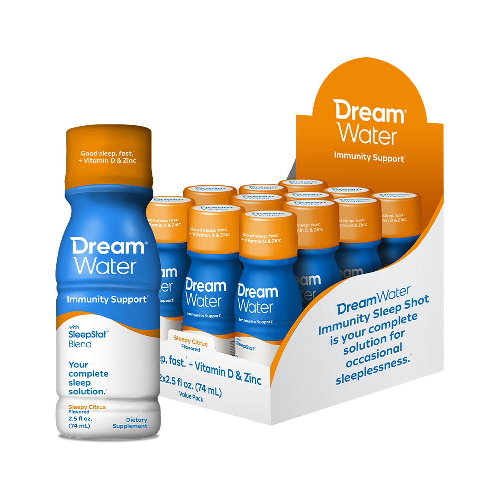image-Dream Water Sleep Aid Liquid Shot - Immunity Support  -  12 pack