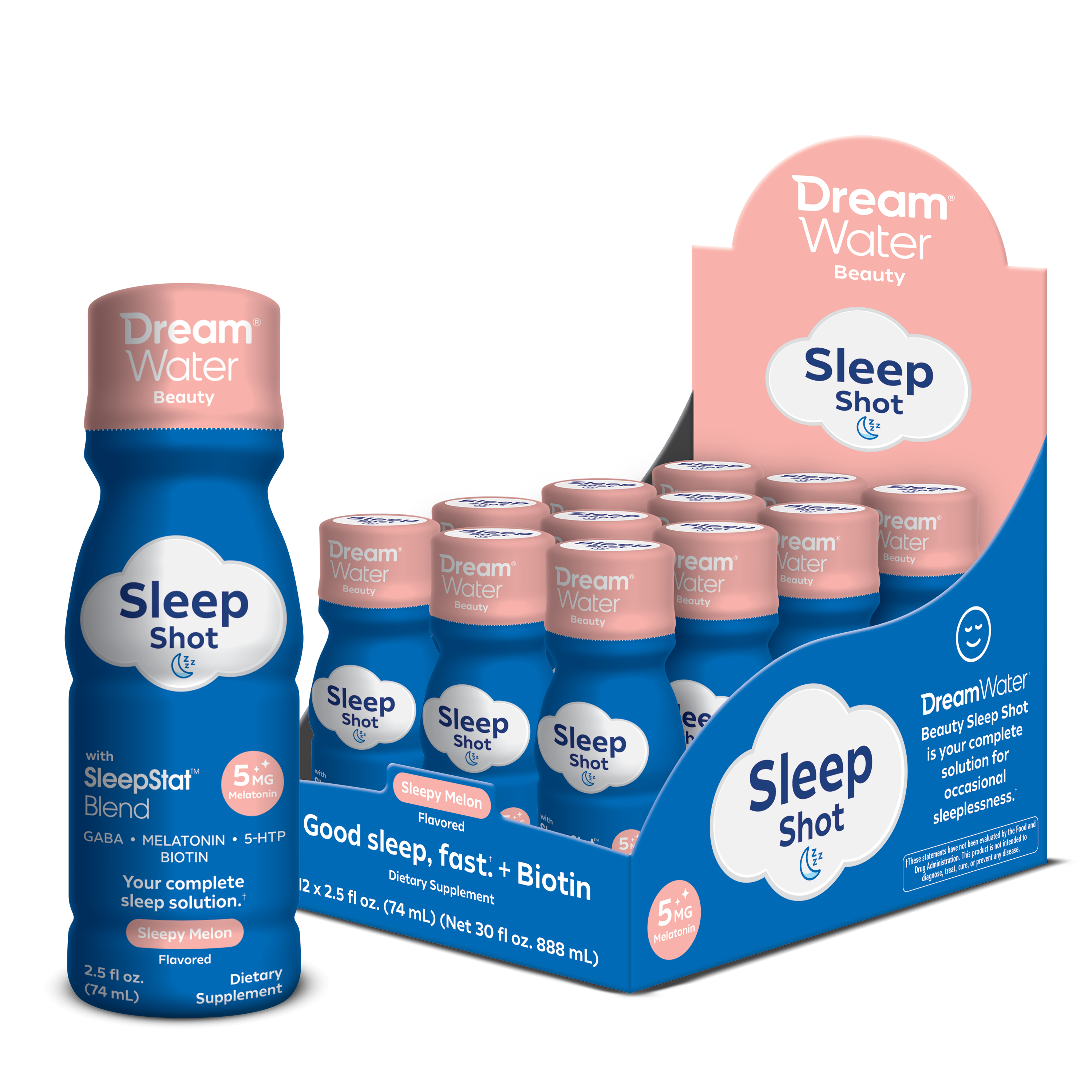 image-Dream Water Sleep Aid Liquid Shot - Beauty -  12 pack
