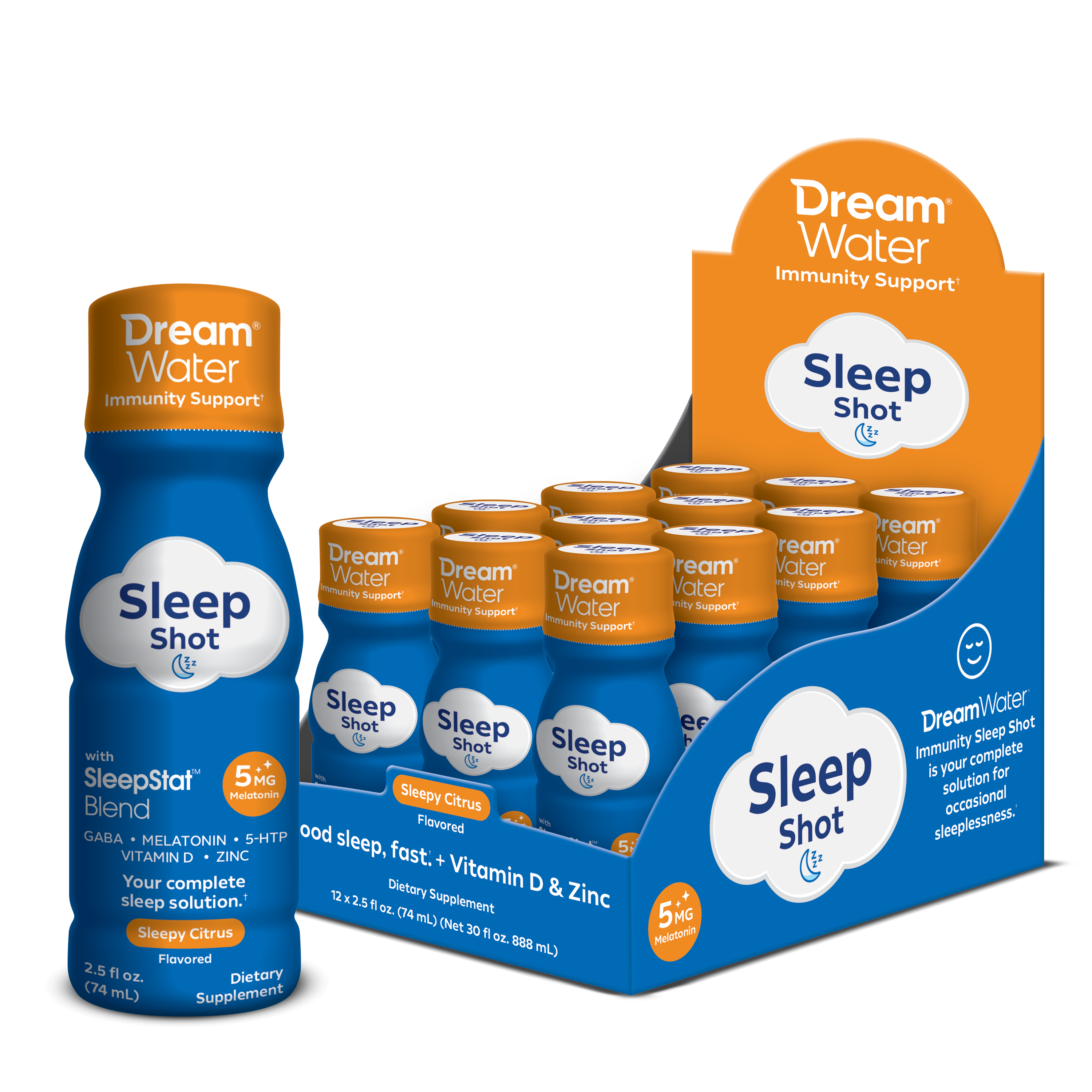 Dream Water Sleep Aid Shot - Snoozeberry Flavor - 12 pack – Dream Water USA