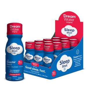 Dream Water Sleep Aid Shot - Nighttime Nectar Flavor - 12 pack