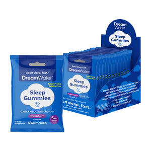 Dream Water Sleep Gummies with Pectin, Travel & Trial 6-count pouches - 12 pack