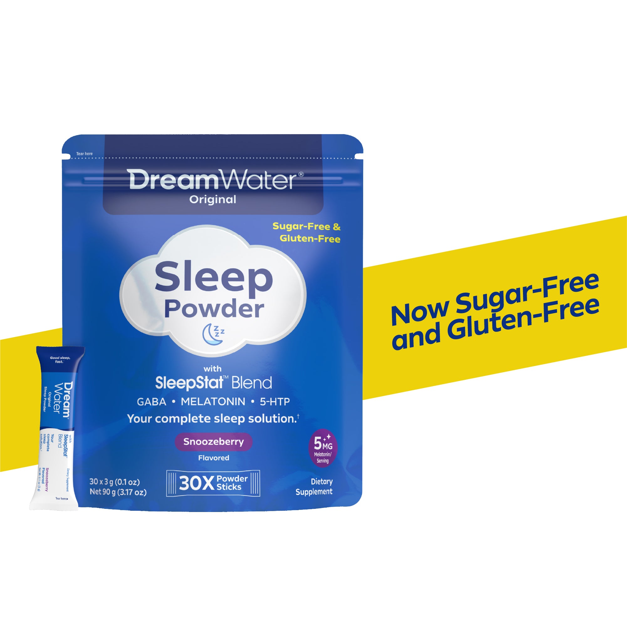 image-Dream Water Snoozeberry Sleep Powder, Sugar-Free, 30pk