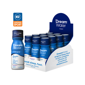 NSF Certified Dream Water Sleep Aid Shots - Snoozeberry Flavor -  12 pack