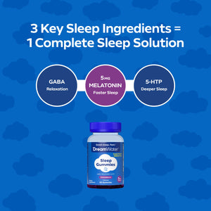 Dream Water Snoozeberry Sleep Gummies with Pectin - 60ct