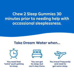 Dream Water Sleep Aid Gummies, Travel & Trial 6-count pouches - 12 pack