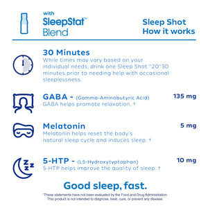 Dream Water Sleep Shot in Nighttime Nectar flavor, showing a 24-pack of sleep aid shots with individual bottles on a white background